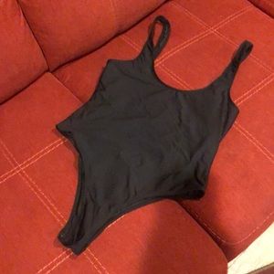 Black cheeky one piece
